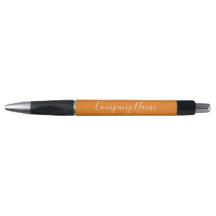 Name des Unternehmens Orange and White Script Kugelschreiber