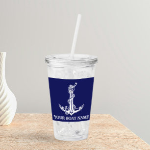 Name des Vintagen Ankerboots Acryltrinkbecher