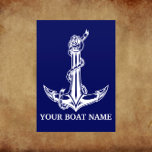 Name des Vintagen Ankerboots Flyer<br><div class="desc">Vintages Design für den Anker-Seilbahnnamen für Bootliebhaber.</div>