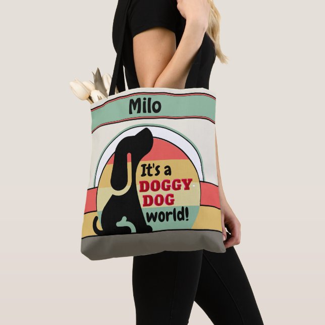 Name des Vintagen Hundes Tasche (Von Nahem)