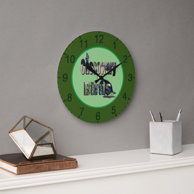 Name des Vogelbildes, Große Wanduhr (Büro)