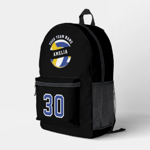 Name des Volleyball-Spielers Team Name Sport Bedruckter Rucksack