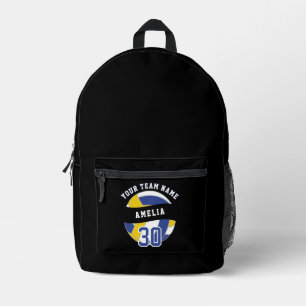 Name des Volleyball-Spielers Team Name Sport Bedruckter Rucksack