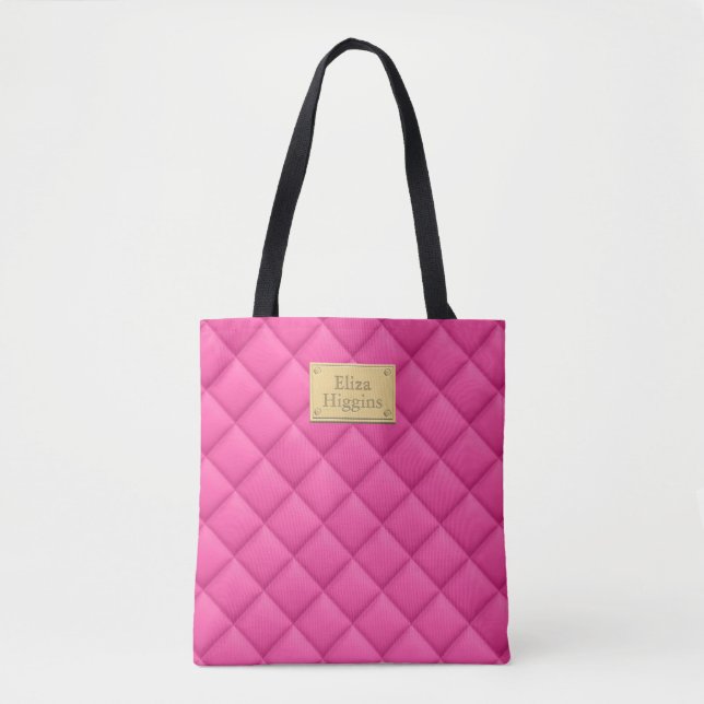 Name des weiblichen, heißen rosa gepolsterten Must Tasche (Vorderseite)