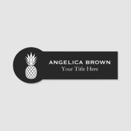 Name des weißen Ananas Namensschild