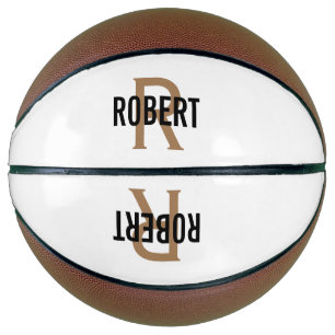 Name des weißen Monogrammes Basketball