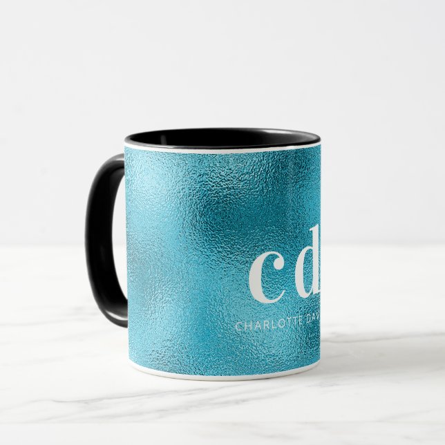 Name des weißen Monogrammes Tasse (Vorderseite Links)