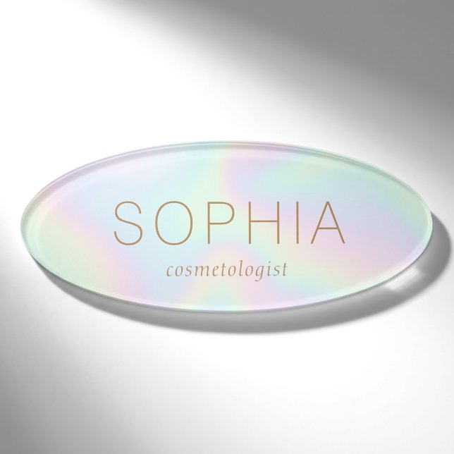 Name des Wellness-Centers des Iridescent Salons Namenschild (Vorderseite)