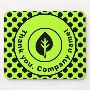 Name des Werbelogos Schwarz und Limoner Polka-Punk Mousepad