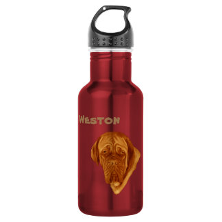 Name des Westens mit Doge de Bordeaux, Wasserflasc Edelstahlflasche