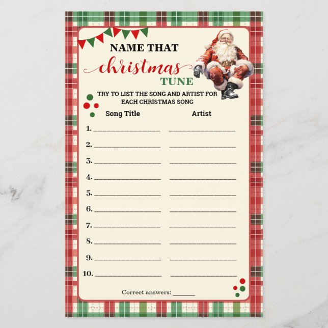 Name dieser Karierten Spielkarte Flyer (Vorne)