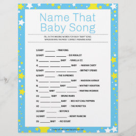 Name dieses Baby-Liedes [Starry Night Blue] Briefbogen