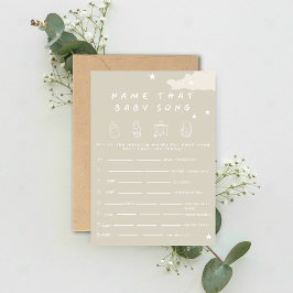 Name dieses Babyliedes Rustikale Minimal Baby Dusc Einladung