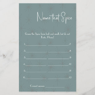 Name dieses Gewürzes - Flyer des Duschspiels