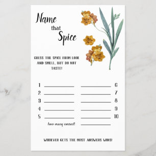 Name dieses Gewürzes - Orange-Blume Flyer