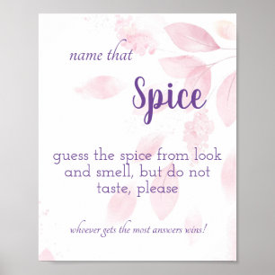 Name dieses Gewürzes - Pink-Aquarell-Poster Poster