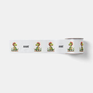 Name Dino Ribbon Satinband