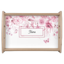 Name, Dutch Art Pink Florals Baby Kinderzimmer Tra