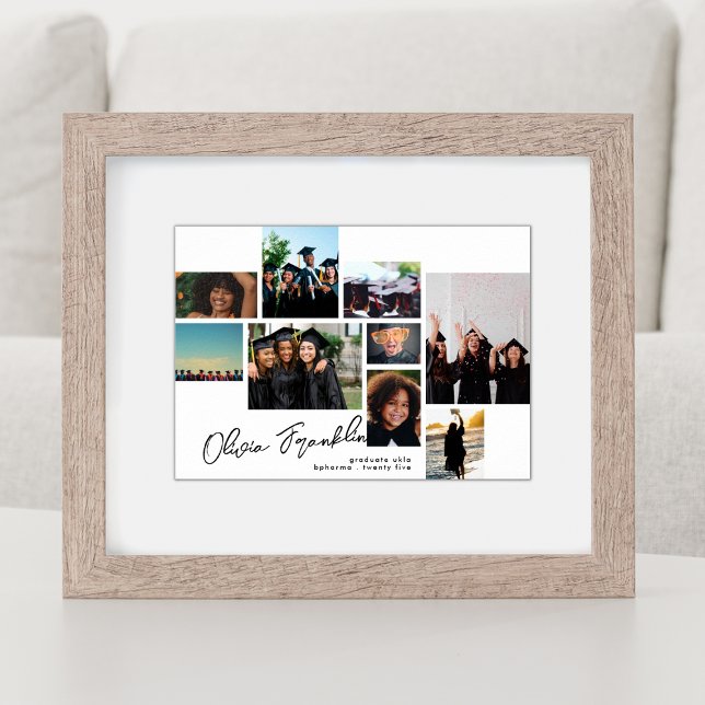 Name Editable Collage Foto Grad 2023 School Poster (Von Creator hochgeladen)