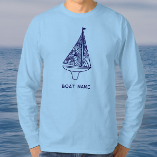 Name eines Segelboots Nautical  T-Shirt