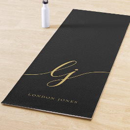 Name einfache Kalligrafie Black Gold Yogamatte