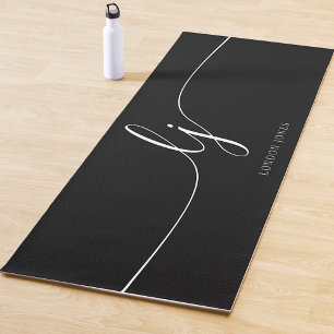 Name einfache Kalligrafie Schwarz Yogamatte