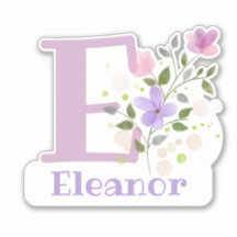 Name Eleanor & Initial mit Blumendesign