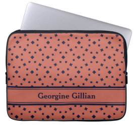 Name elegante alte Rose dunkelblau Laptopschutzhülle