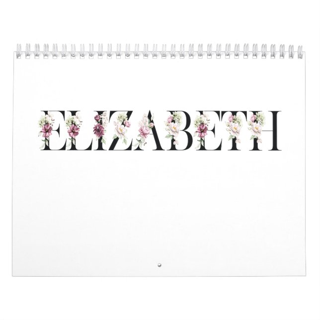 Name Elizabeth Kalender (Titelbild)