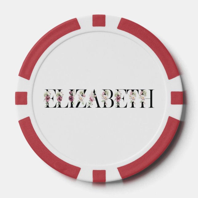 Name Elizabeth Pokerchips (Vorderseite)