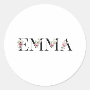 Name Emma Runder Aufkleber
