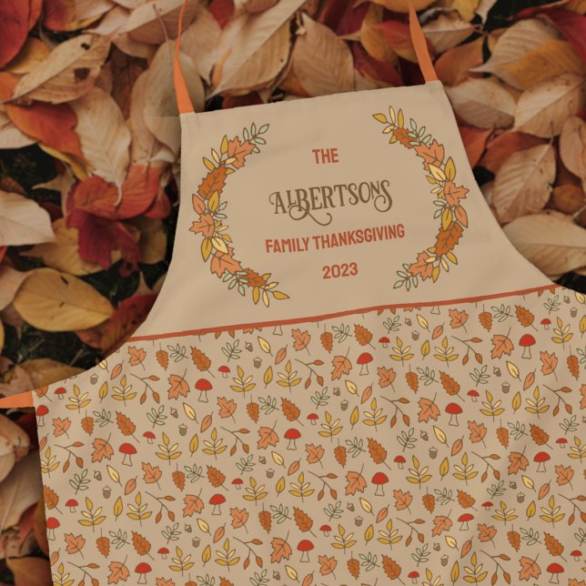 Name Erntedank Herbstlaub Schürze (Von Creator hochgeladen)