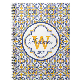 💙 💛 Name + erste Azulejos-Notebook Notizblock