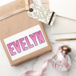 Name Evelyn Rechteckiger Aufkleber