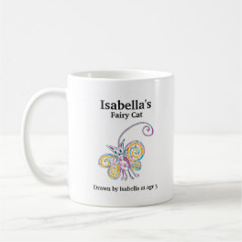 Name Fairy Cat Your Child's Art Kaffeetasse