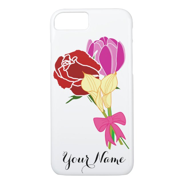 Name Fall. personalisierte Blume Case-Mate iPhone Hülle (Rückseite)