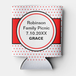 Name Familienpicknick Rote Punkte Dosenkühler