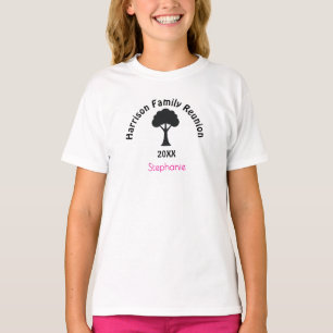Name, Familientreffen Kinder-Jugendliche XS-XL Wei T-Shirt