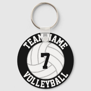 Name, Farbe und Spielernummer des Volleyballteams Schlüsselanhänger