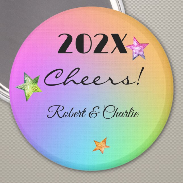 Name, Farben glücklich Neues Jahr 2.25-in-Gunst Ma Magnet (Von Creator hochgeladen)