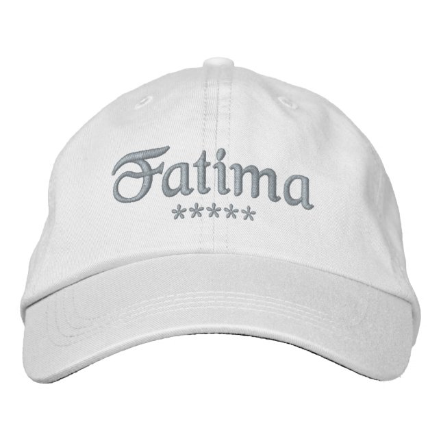Name Fatima Bestickte Baseballkappe (Vorderseite)
