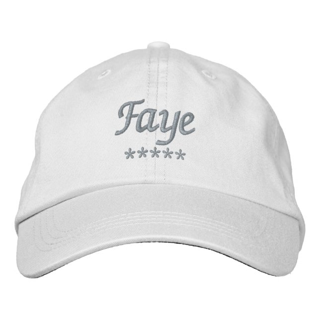 Name Faye Bestickte Baseballkappe (Vorderseite)