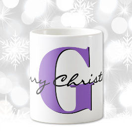 Name, Februar Amethyst | Frohe Weihnachten Kaffeetasse