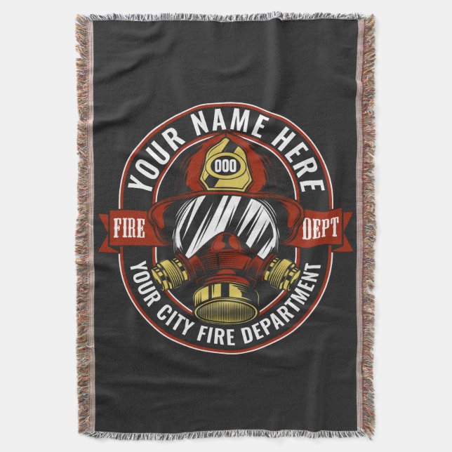 NAME Firefighter-Helm-Maske anpassen Feuer retten Decke (Vorderseite Vertikal)