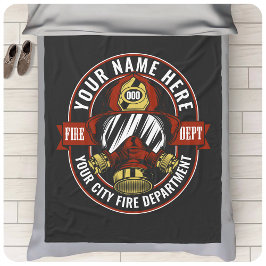 NAME Firefighter-Helm-Maske anpassen Feuer retten Fleecedecke