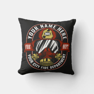 NAME Firefighter-Helm-Maske anpassen Feuer retten Kissen