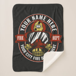 NAME Firefighter-Helm-Maske anpassen Feuer retten Sherpadecke