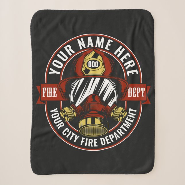 NAME Firefighter-Helm-Maske anpassen Feuer retten Sherpadecke (Vorderseite)
