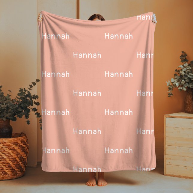 Name Fleece Blanket Blush Custom Baby Girl Geschen (Von Creator hochgeladen)