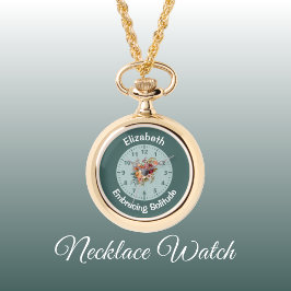 Name florale Introvertierte Einsamkeit Grün hinzuf Armbanduhr